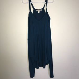 Emerald green cold shoulder top